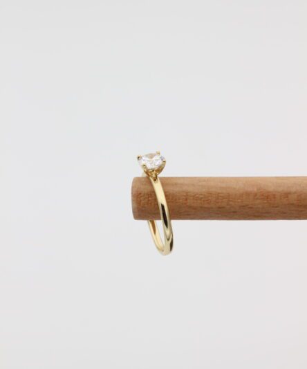XUPING JEWELRY 14K Altın Kaplama Tek Taş VIP Serisi Yüzük