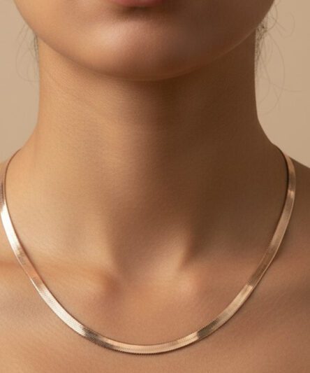 XUPING JEWELRY 14 Ayar Altın Kaplama, İtalyan Yassı Gold Rose Kolye