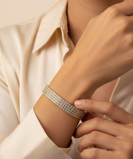 XUPING JEWELRY 14 Ayar Altın Kaplama Zirkon Model Taşlı Bileklik