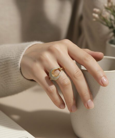 XUPING JEWELRY 14 Ayar Altın Kaplama, Anello Yüzük