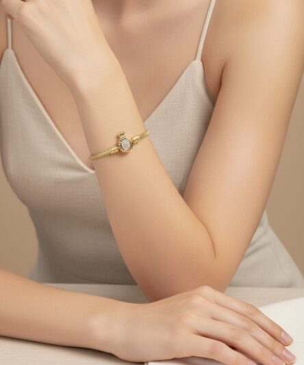 XUPING JEWELRY 14 Ayar Altın Kaplama, Pndr Zirkon Taşlı Bileklik