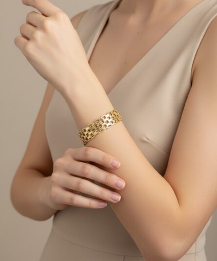 XUPING JEWELRY 14 Ayar Altın Kaplama, Şerit Model Bileklik