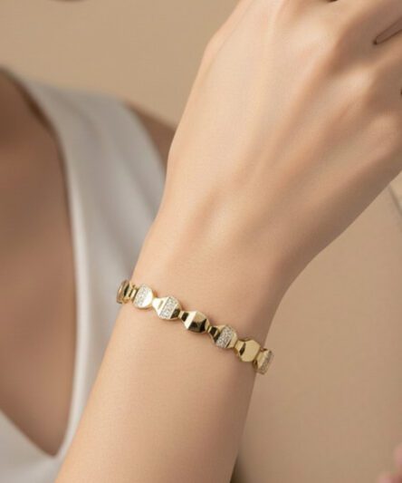 XUPING JEWELRY 14 Ayar Altın Kaplama, Elati Zirkon Bileklik