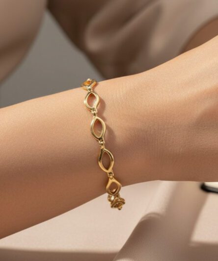 XUPING JEWELRY 14 Ayar Altın Kaplama, İnce Halka Model Bileklik