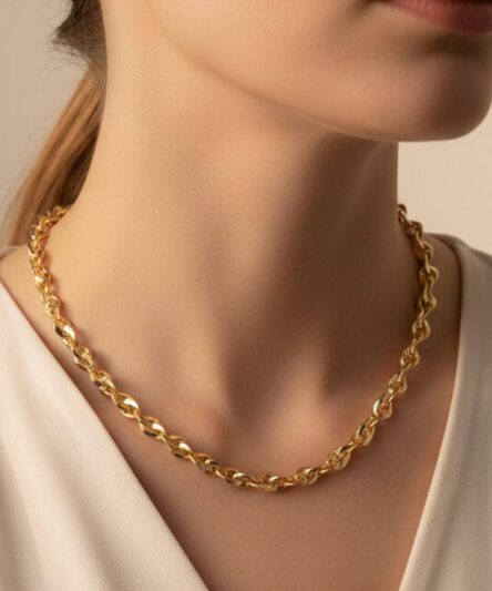XUPING JEWELRY 14 Ayar Altın Kaplama, Arpa Model Kolye