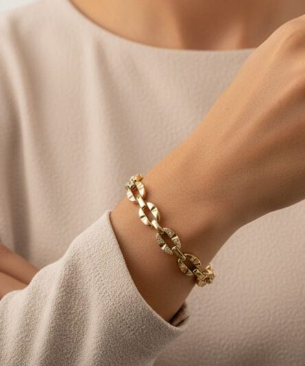 XUPING JEWELRY 14 Ayar Altın Kaplama, Halka Zirkon Taşlı Bileklik