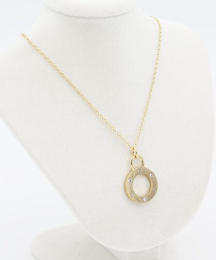 XUPING JEWELRY 14 Ayar Altın Kaplama, Cartier Zirkon Taşlı Kolye