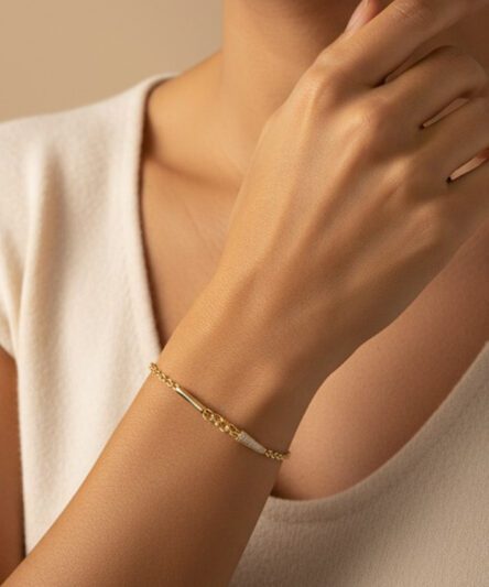 XUPING JEWELRY 14 Ayar Altın Kaplama, Cınderalla Taşlı Model Bileklik