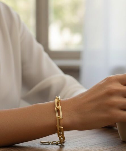 XUPING JEWELRY 14 Ayar Altın Kaplama, Dikdörtgen Bileklik