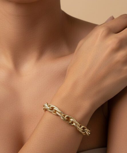 XUPING JEWELRY 14 Ayar Altın Kaplama, Elegance Model Bileklik