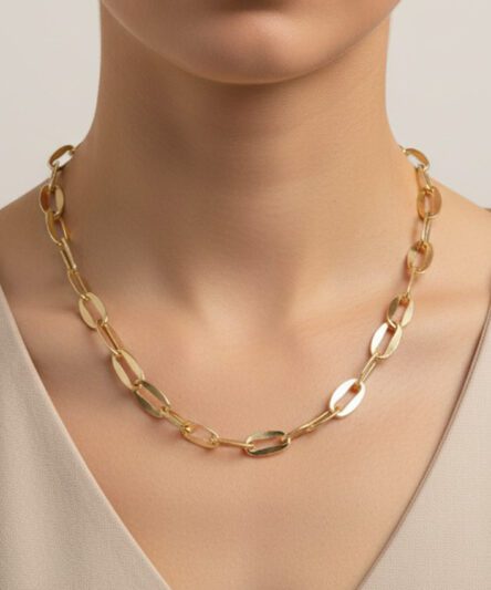 XUPING JEWELRY 14 Ayar Altın Kaplama, Lalezar Model Kolye