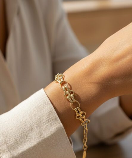 XUPING JEWELRY 14 Ayar Altın Kaplama, Milan Model Bileklik