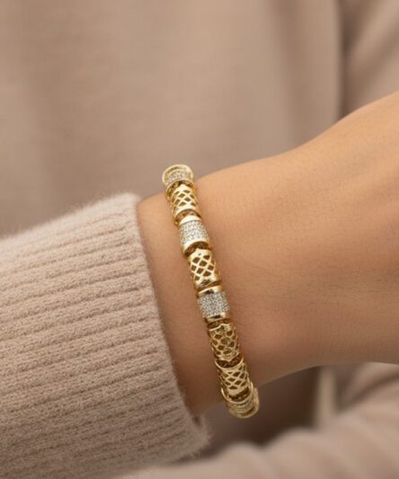 XUPING JEWELRY 14 Ayar Altın Kaplama, Paradise Taşlı Model Bileklik