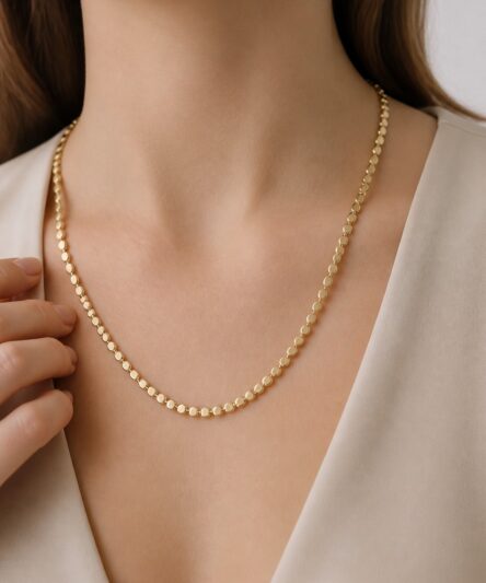 XUPING JEWELRY 14 Ayar Altın Kaplama, Nokta Model Kolye