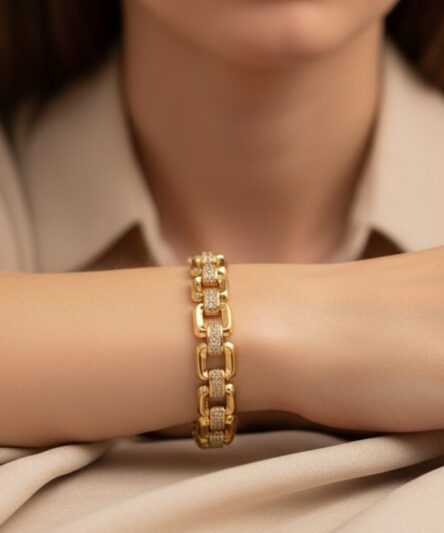 XUPING JEWELRY 14 Ayar Altın Kaplama, Lia Zirkon Taşlı Bileklik