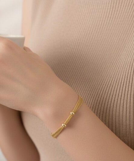 XUPING JEWELRY 14 Ayar Altın Kaplama, Çoklu Zincir Model Bileklik