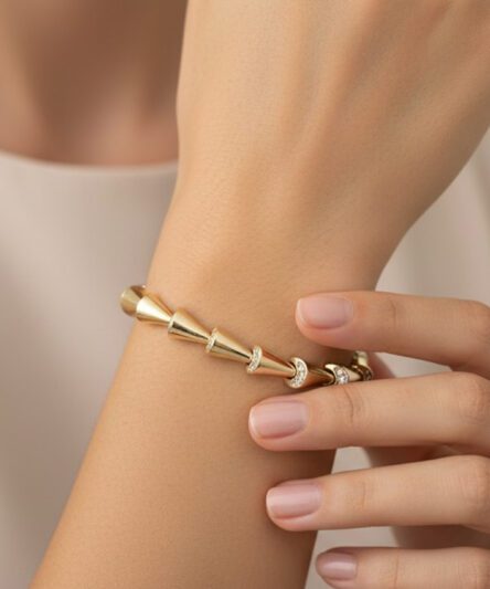 XUPING JEWELRY 14 Ayar Altın Kaplama, Elis Zirkon Taşlı Bileklik