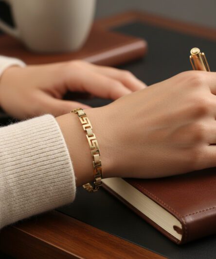 XUPING JEWELRY 14 Ayar Altın Kaplama, Labirent Model Bileklik