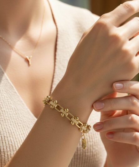 XUPING JEWELRY 14 Ayar Altın Kaplama, Lady Model Bileklik