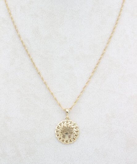 XUPING JEWELRY 14 Ayar Altın Kaplama, Yaşam Ağacı Model  Kolye