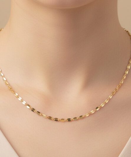 XUPING JEWELRY 14 Ayar Altın Kaplama, İnce Zincir Kolye