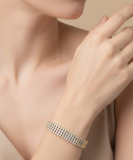 XUPING JEWELRY 14 Ayar Altın Kaplama, Margarita Zirkon Taşlı Bileklik
