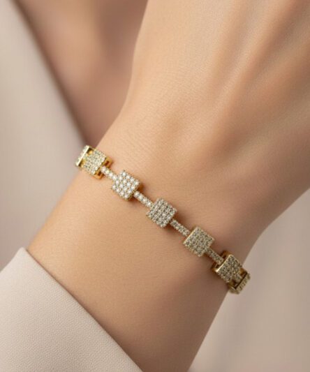 XUPING JEWELRY 14 Ayar Altın Kaplama, Avaia zirkon taşlı Bileklik