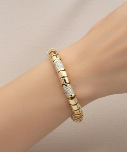 XUPING JEWELRY 14 Ayar Altın Kaplama, Sırma Model Zirkon Taşlı Bileklik
