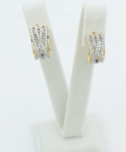 STİL İNCİSİ/ XUPING JEWELRY 14 Ayar Altın Kaplama,  Zirkon Taşlı Küpe