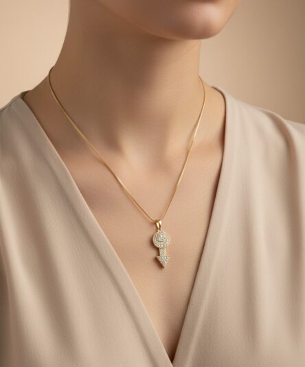 Stil İncisi/Xupıng Jewelry  14 Ayar Altın Kaplama, Ok Model Zirkon Taşlı Kolye