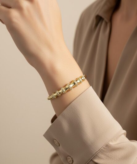 Stil İncisi/Xupıng Jewelry 14 Ayar Altın Kaplama, Kemik Model Kelepçe