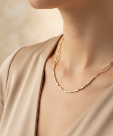Stil İncisi/Xupıng Jewelry  14 Ayar Altın Kaplama, Kıvrımlı Çoklu Model Kolye