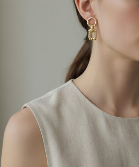 XUPING JEWELRY 14 Ayar Altın Kaplama, Bella Model Küpe