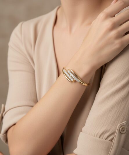 Stil İncisi/Xupıng Jewelry 14 Ayar Altın Kaplama, Dört Şerit Kelepçe