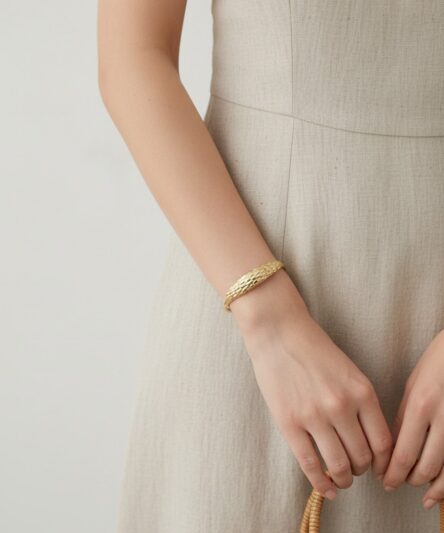 Stil İncisi/Xupıng Jewelry 14 Ayar Altın Kaplama, Petek Model Kelepçe