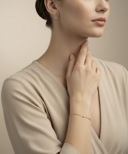 XUPING JEWELRY 14 Ayar Altın Kaplama, Damla Zirkon Taşlı Küpe