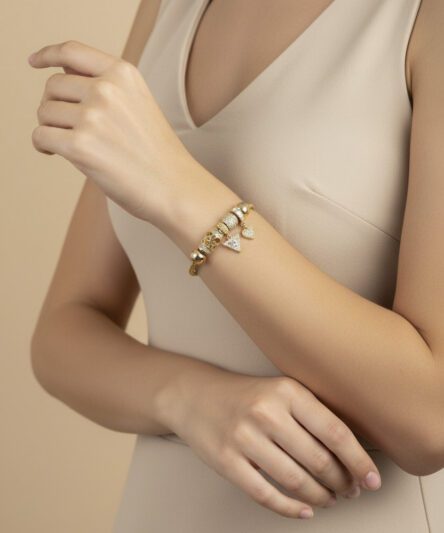 Stil İncisi/Xupıng Jewelry 14 Ayar Altın Kaplama, Pndr Zirkon Taşlı Bileklik