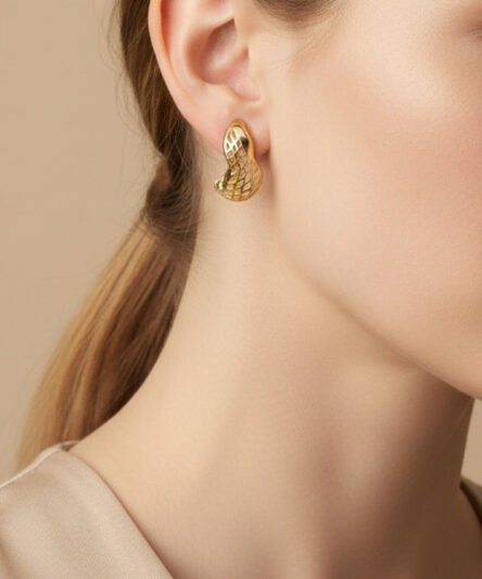 XUPING JEWELRY 14 Ayar Altın Kaplama, Baklava Desen Küpe