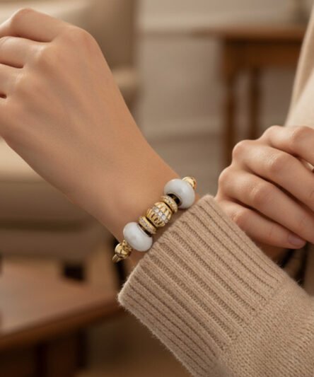 XUPING JEWELRY 14 Ayar Altın Kaplama PND Charms Beyaz