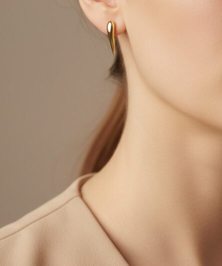 XUPING JEWELRY 14 Ayar Altın Kaplama, İnce Uçlu Küpe