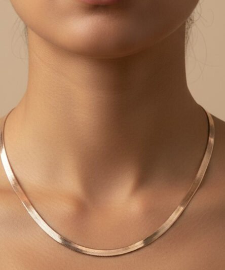 XUPING JEWELRY 14 Ayar Altın Kaplama, İtalyan Yassı Gold Rose Kolye