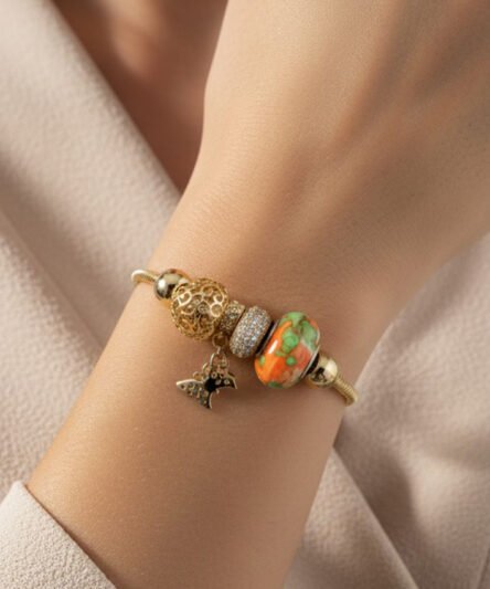 XUPING JEWELRY 14 Ayar Altın Kaplama PND Charms Turuncu