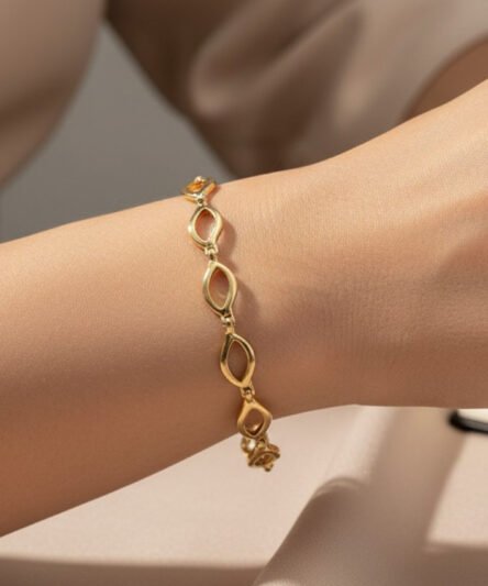 XUPING JEWELRY 14 Ayar Altın Kaplama, İnce Halka Model Bileklik