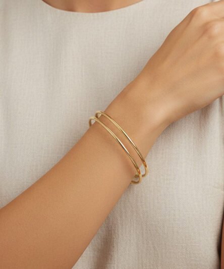 XUPING JEWELRY 14 Ayar Altın Kaplama, Silindir Ajda Bilezik