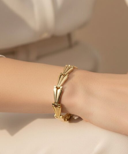 XUPING JEWELRY 14 Ayar Altın Kaplama, Yaprak Model Bileklik