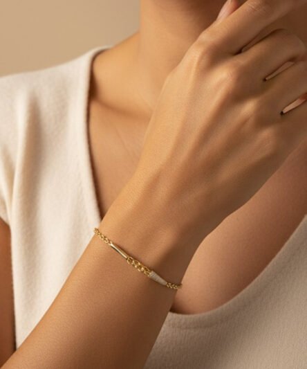 XUPING JEWELRY 14 Ayar Altın Kaplama, Cınderalla Taşlı Model Bileklik