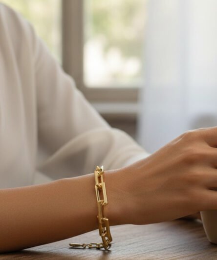 XUPING JEWELRY 14 Ayar Altın Kaplama, Dikdörtgen Bileklik