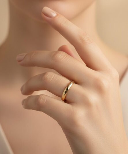 XUPING JEWELRY 14 Ayar Altın Kaplama, Kare Model Yüzük