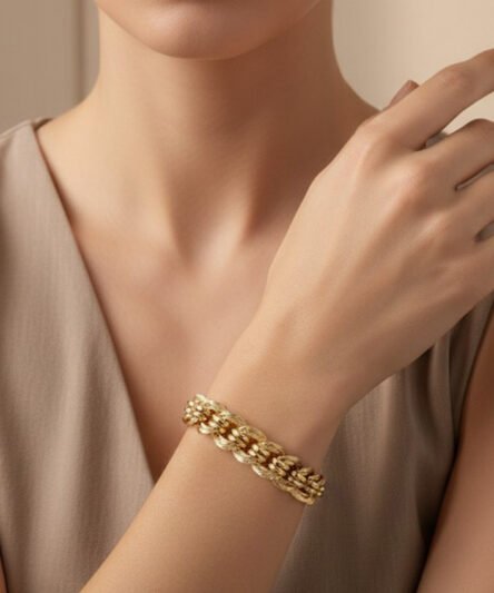 XUPING JEWELRY 14 Ayar Altın Kaplama, Örgü Model Bileklik