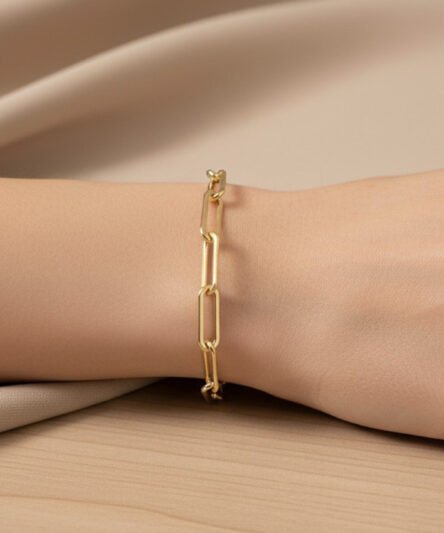 XUPING JEWELRY 14 Ayar Altın Kaplama, İnce Ataç Model Bileklik